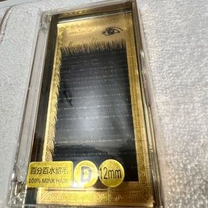 12mm Eyelash Extensions, 100% Mink Hair